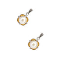 10K Gold and Sterling Silver Stud Earrings with Pearls Gaelsong