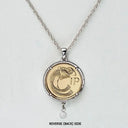 J20388 Lucky Irish Penny Birthstone Pendant Back View Gaelsong
