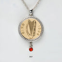Lucky Irish Penny Birthstone Pendant