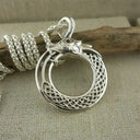 Viking Dragon Pendant Made of Oxidized Sterling Silver Gaelsong