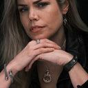 Viking Dragon Pendant Made of Oxidized Sterling Silver Lifestyle Gaelsong
