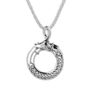 J20575 Viking Dragon Pendant Made of Oxidized Sterling Silver Studio Gaelsong