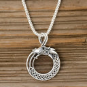 Viking Dragon Pendant Made of Oxidized Sterling Silver Lifestyle Gaelsong