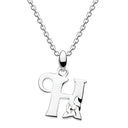 J20946 Decorated With a Flourish of Knotwork Made of Sterling Silver Letter H Gaelsong