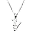 J20946 Decorated With a Flourish of Knotwork Made of Sterling Silver Letter V Gaelsong