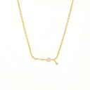 Zodiac Constellation Necklet Aries Pave Cubic Zirconia Gold Dipped Gaelsong