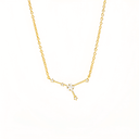 Zodiac Constellation Necklet Cancer Pave Cubic Zirconia Gold Dipped Gaelsong