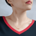 Zodiac Constellation Necklet Leo Lifestyle Pave Cubic Zirconia Gold Dipped Gaelsong