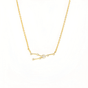 Zodiac Constellation Necklet Taurus Pave Cubic Zirconia Gold Dipped Gaelsong