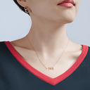 Zodiac Constellation Necklet Virgo Lifestyle Pave Cubic Zirconia Gold Dipped Gaelsong