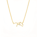 Zodiac Constellation Necklet Virgo Pave Cubic Zirconia Gold Dipped Gaelsong