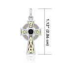 J24331S Trinity Knot Celtic Cross Pendant Size Gaelsong
