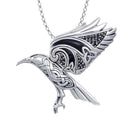 J24334S Mythical Celtic Raven Sterling Silver Pendant  Gaelsong
