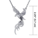 J24340S Silver Mythical Phoenix Pendant Size Gaelsong
