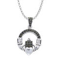 J24343S Gemstone Irish Claddagh Pendant Gaelsong
