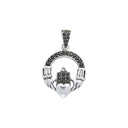 J24343S Gemstone Irish Claddagh Pendant Gaelsong
