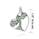J24345S Heart Shaped Celtic Tree of Life Pendant Size Gaelsong

