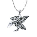J24346S Sterling Silver Mythical Raven Pendant Gaelsong
