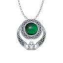 J24356S Gemstone Celtic Knotwork Claddagh Pendant Gaelsong
