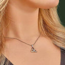Two Tone Diamond Trinity Pendant Lifestyle Gaelsong