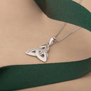 Irish Hallmarked Silver Trinity Knot Pendant Lifestyle Gaelsong

