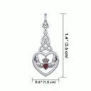 J24382 Claddagh Heart Irish Pendant Red Gaelsong

