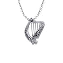 J24383 Sterling Silver Irish Harp Pendant Studio Gaelsong
