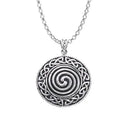 J24384 Silver Celtic Knot Spiral Pendant Studio Gaelsong
