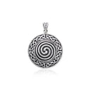 J24384 Silver Celtic Knot Spiral Pendant  Gaelsong
