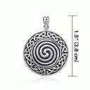 J24384 Silver Celtic Knot Spiral Pendant Studio Gaelsong
