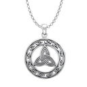 Sterling Silver Round Triquetra Pendant Studio Gaelsong
