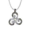 Celtic Triskele Pendant with Gold Accents Studio Gaelsong
