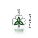 J24403 Irish Trinity Knot Shamrock Pendant Size Gaelsong
