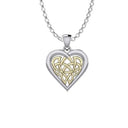 Golden Celtic Heart Pendant Studio Gaelsong
