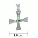 Emerald Glass Claddagh Cross Pendant  Gaelsong 
