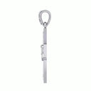 Silver Celtic Heart Cross Pendant Side View Gaelsong
