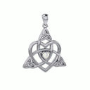 Trinity Knot Celtic Heart Pendant Front View Gaelsong
