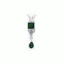 Emerald Celtic Trinity Knot Pendant Studio Gaelsong
