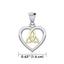 Heart Shaped Trinity Knot Pendant  Gaelsong
