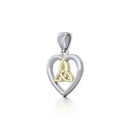 Heart Shaped Trinity Knot Pendant Side View Gaelsong