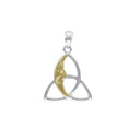 Celtic Moon Trinity Pendant Front View Gaelsong

