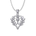 Silver Thistle Flower Scotland Pendant Gaelsong