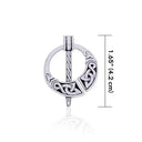 Danu Knotwork Engraved Brooch Pendant  Gaelsong
