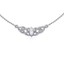 Moonstone Celtic Necklace in Silver Gaelsong
