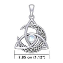 Celtic Crescent Moon Pendant with Moonstone Studio Gaelsong
