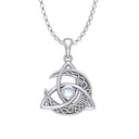 Celtic Crescent Moon Pendant with Moonstone Gaelsong
