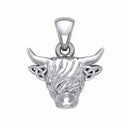 Trinity Highland Cow Pendant Front View Gaelsong

