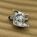 J24439GG Highland Cow Thistle Pendant with Gemstone Red Color Gaelsong
