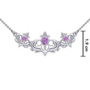 WJ24365S Shimmering Sterling Silver Scottish Thistle Necklace Size Gaelsong
