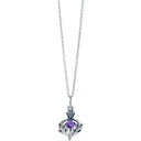 Thistle Charm Necklace with Amethyst Gem Gaelsong
